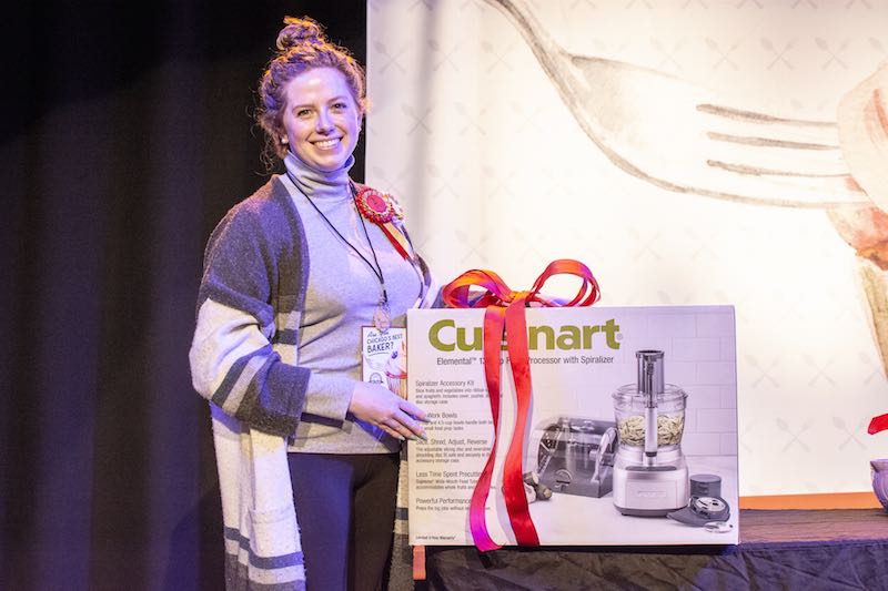 Carolyn Berad receiving prizes