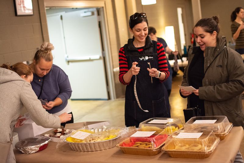 Bakers unpacking their entries