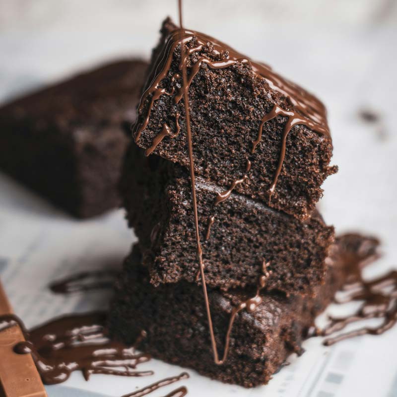 chocolate cake with chocolate icing